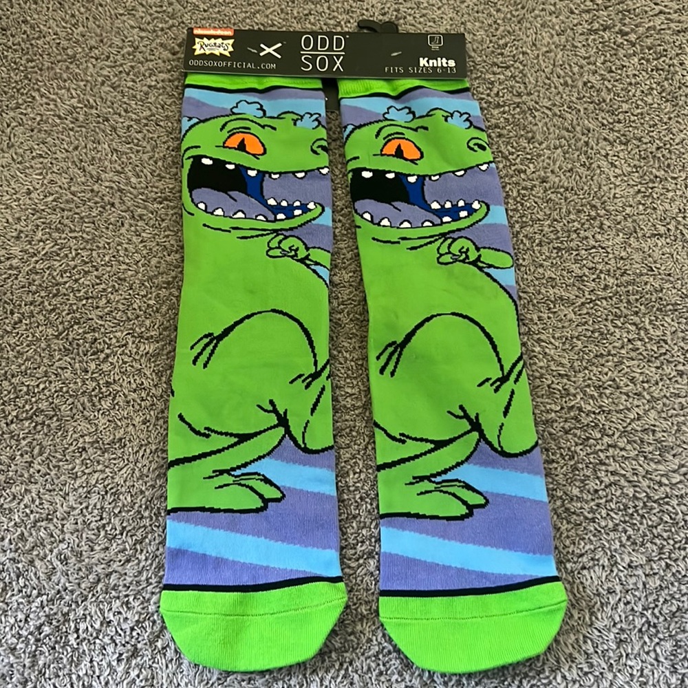 Rugrats dinosaur crew socks NWT